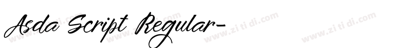 Asda Script Regular字体转换 Asda Script Regular字体转换